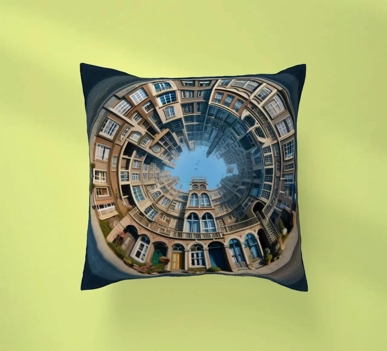 Sphere 064 - Circular Brick Architecture cuscino da Spheres