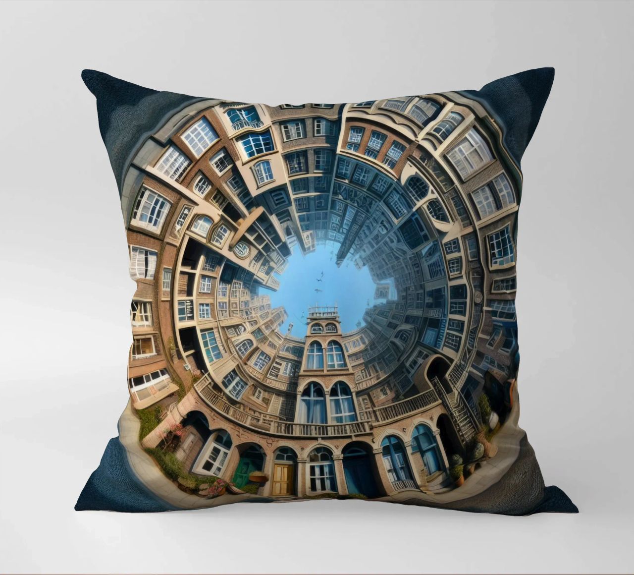 Sphere 064 - Circular Brick Architecture cuscino da Spheres
