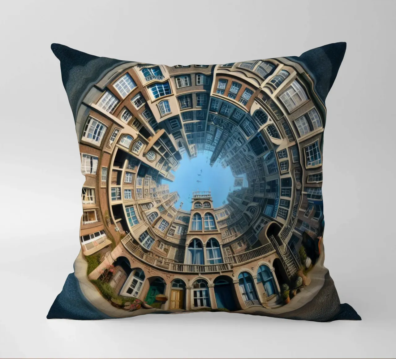 Sphere 064 - Circular Brick Architecture cuscino da Spheres