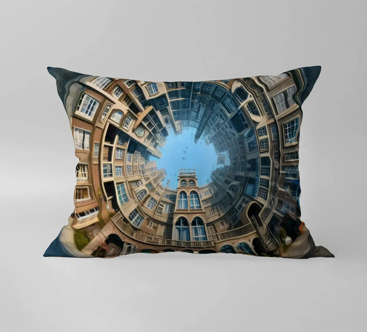 Sphere 064 - Circular Brick Architecture cuscino da Spheres