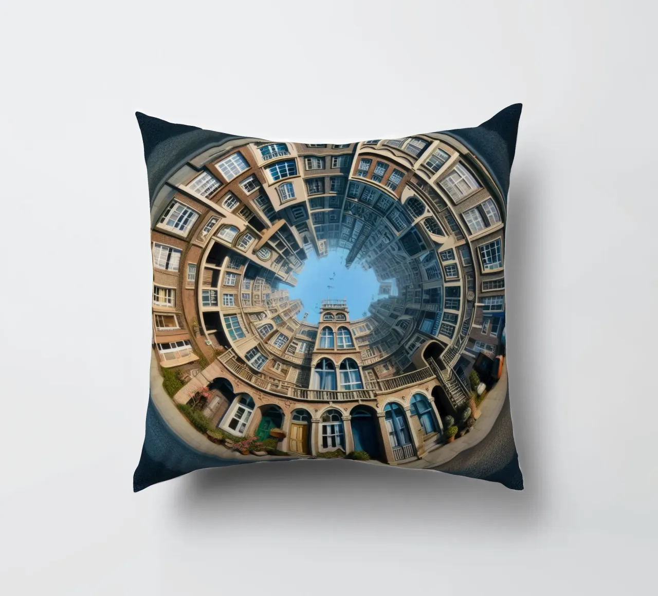 Sphere 064 - Circular Brick Architecture cuscino da Spheres