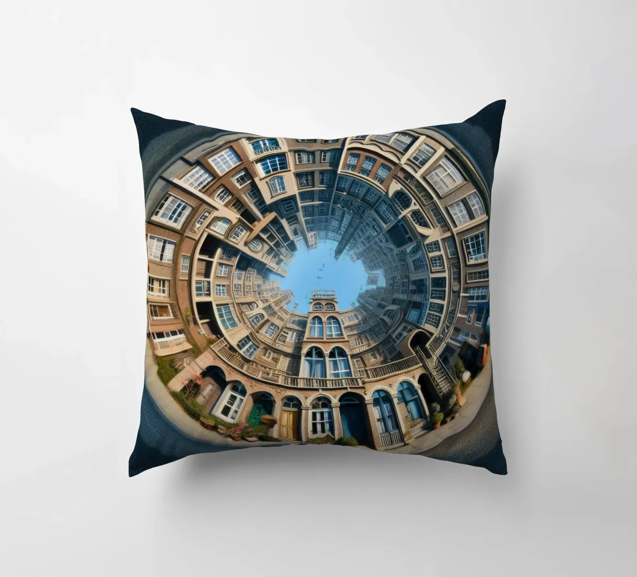 Sphere 064 - Circular Brick Architecture cuscino da Spheres