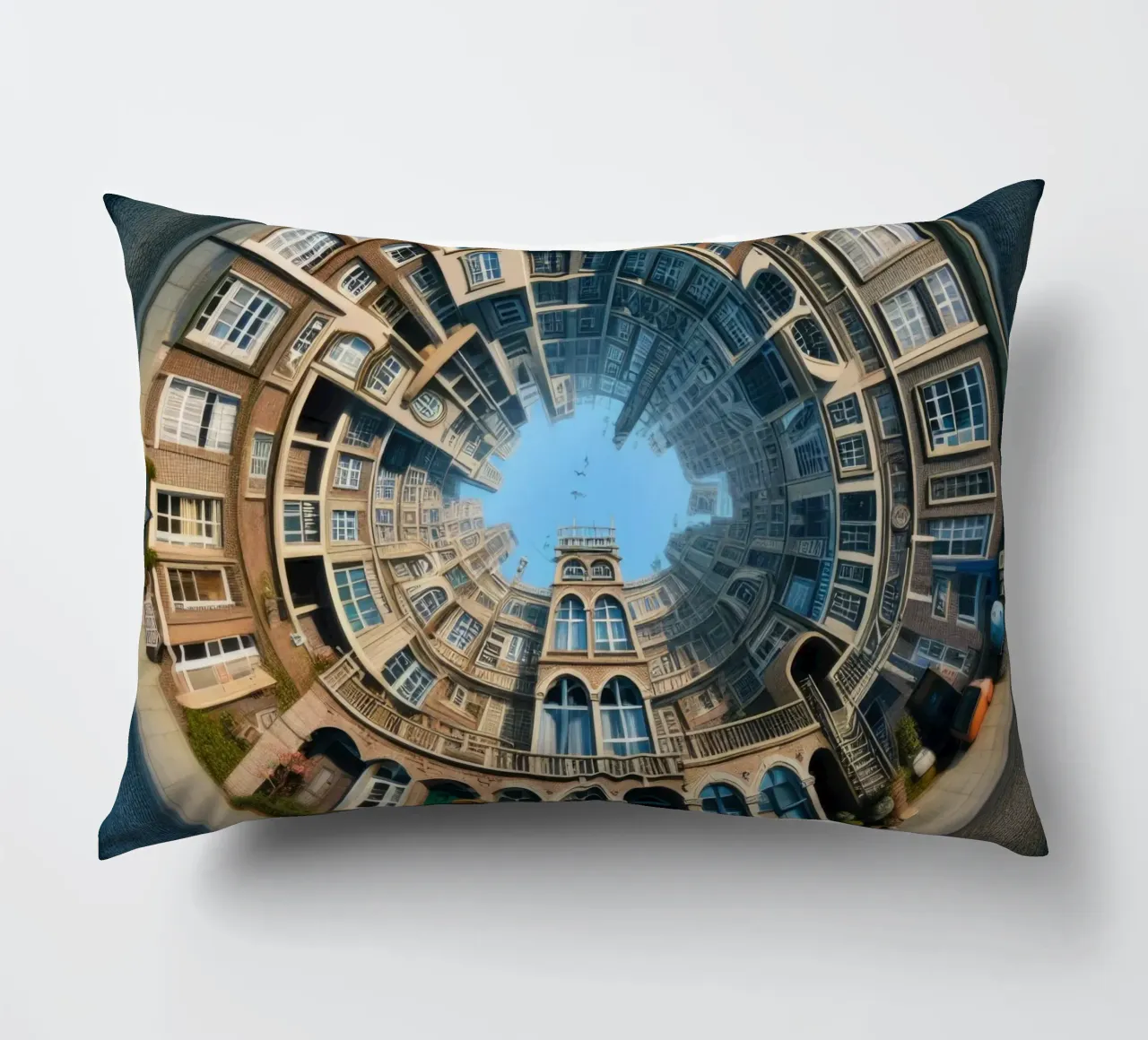 Sphere 064 - Circular Brick Architecture Kissen von Spheres