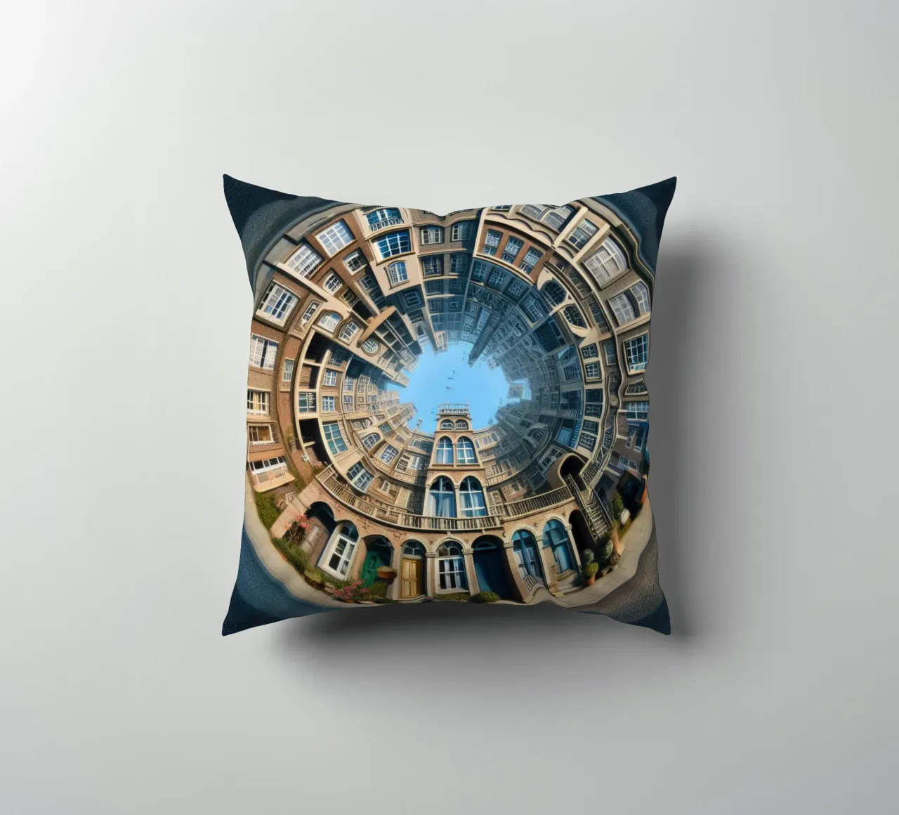 Sphere 064 - Circular Brick Architecture cuscino da Spheres