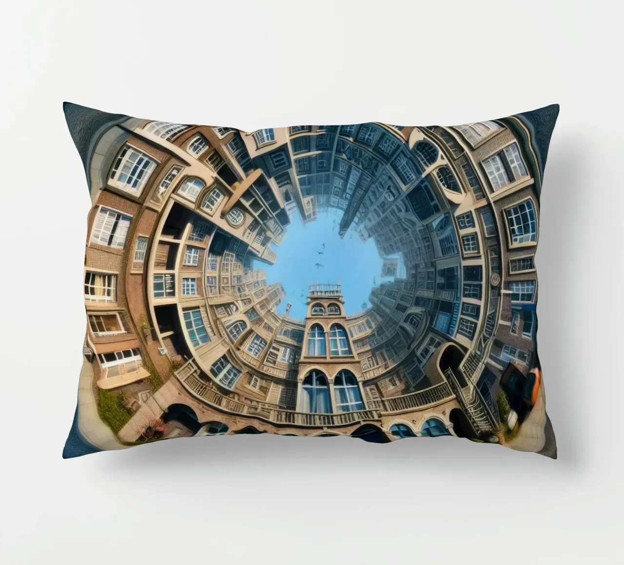 Sphere 064 - Circular Brick Architecture cuscino da Spheres