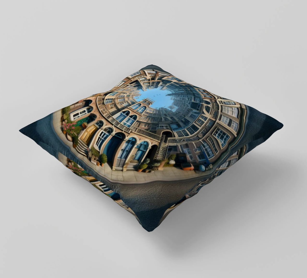 Sphere 064 - Circular Brick Architecture cuscino da Spheres
