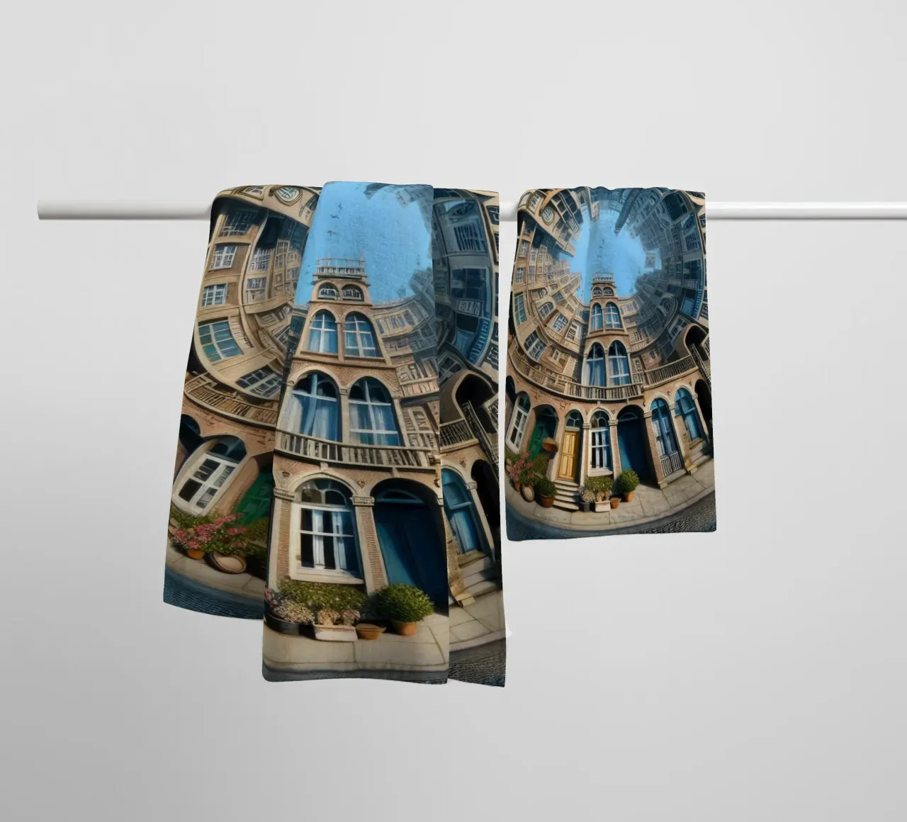 Sphere 064 - Circular Brick Architecture towel by Spheres