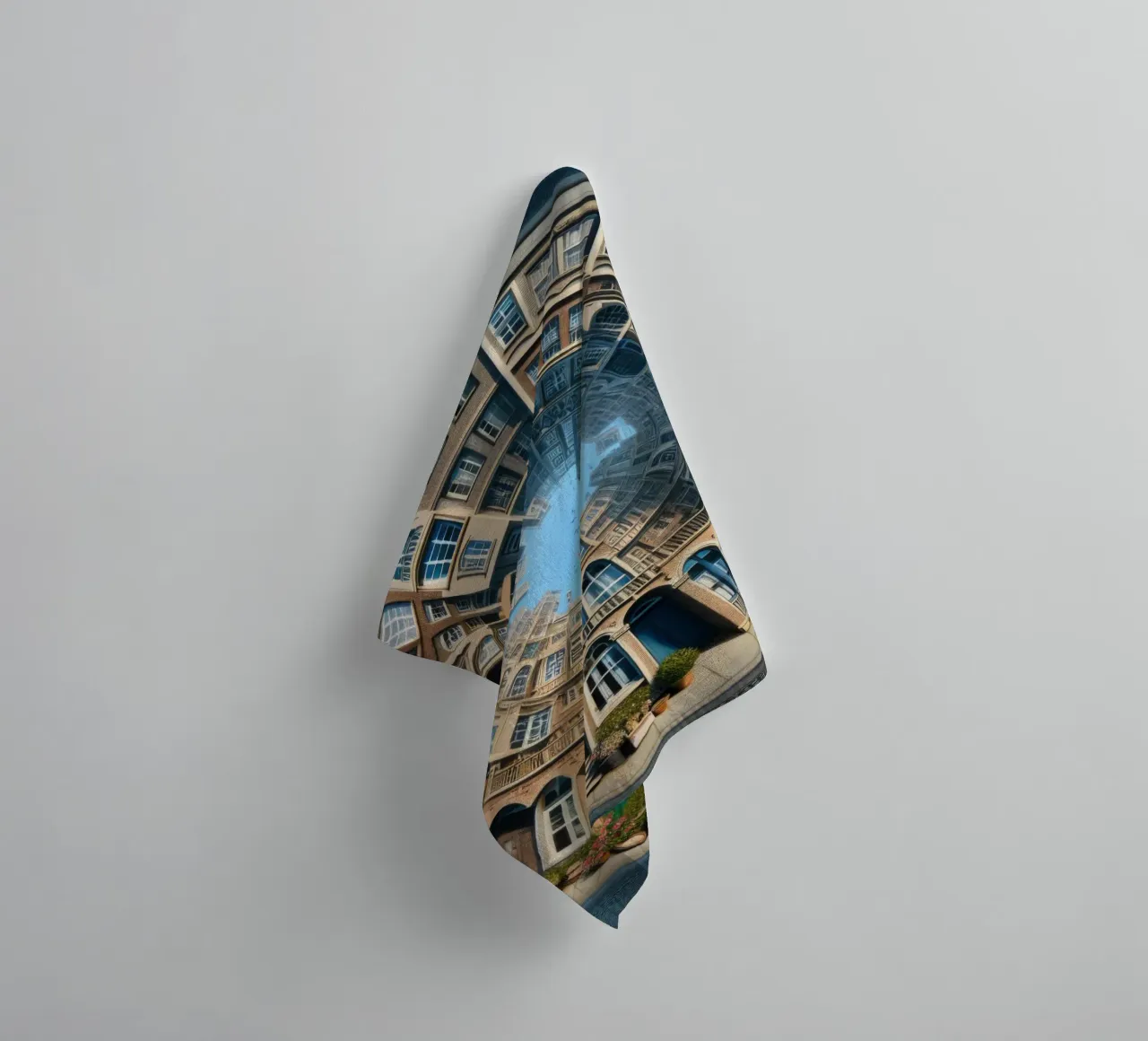 Sphere 064 - Circular Brick Architecture towel by Spheres