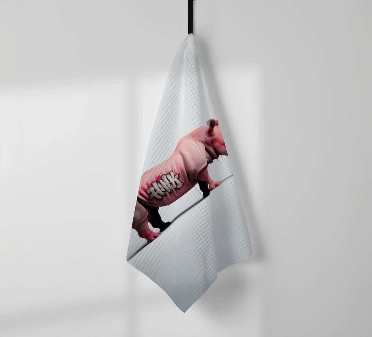 Rhino tea towel by Art Unleashed