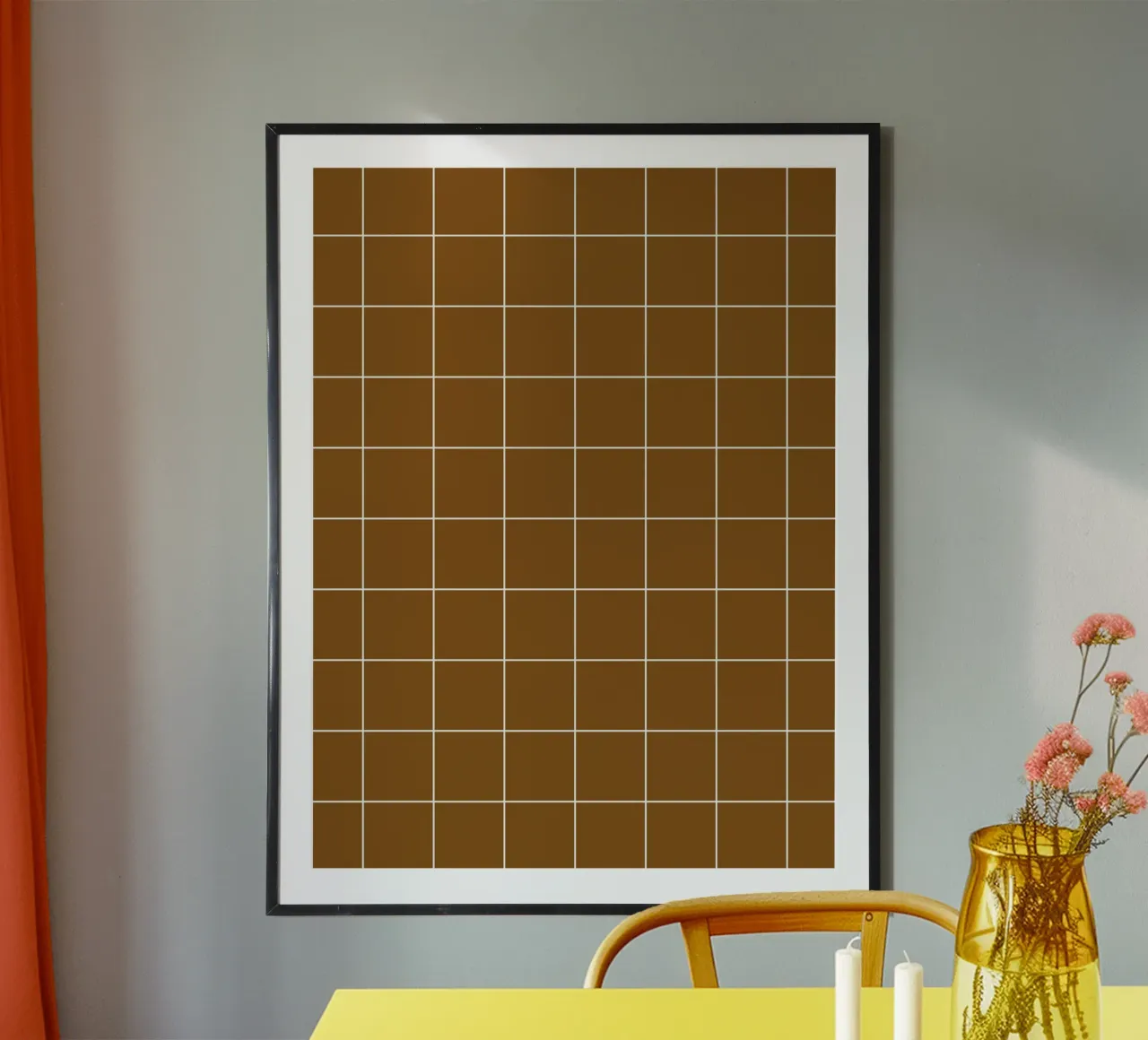 Basic Classic Chic Big Grid | Weiß auf Dunkelschokoladenbraun Hahnemühle von Beauty in Simplicity