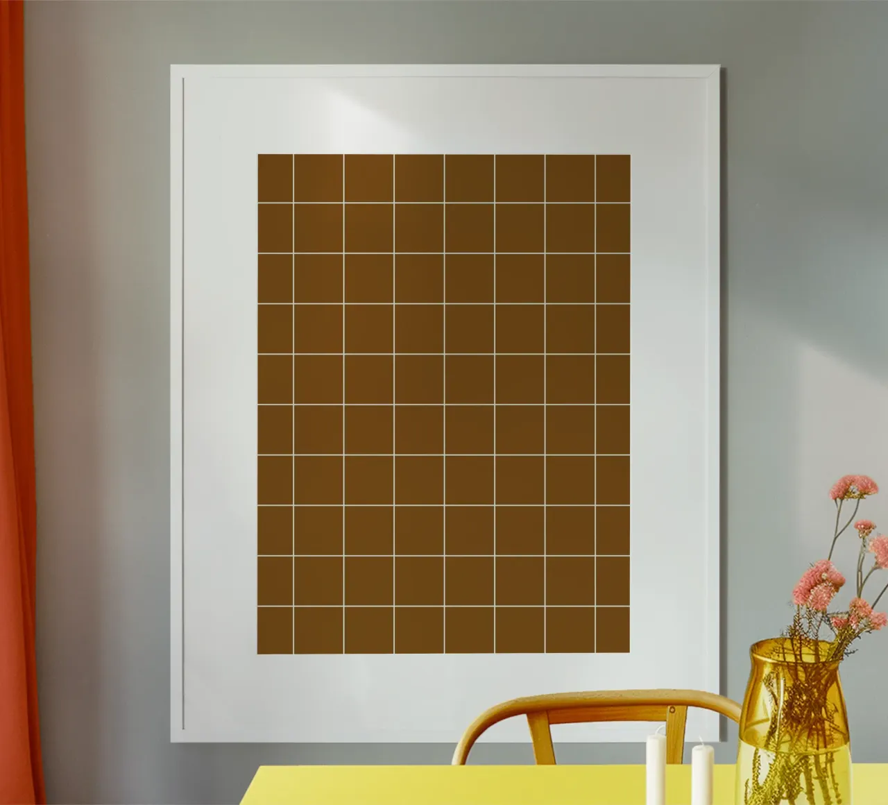 Basic Classic Chic Big Grid | Weiß auf Dunkelschokoladenbraun Hahnemühle von Beauty in Simplicity