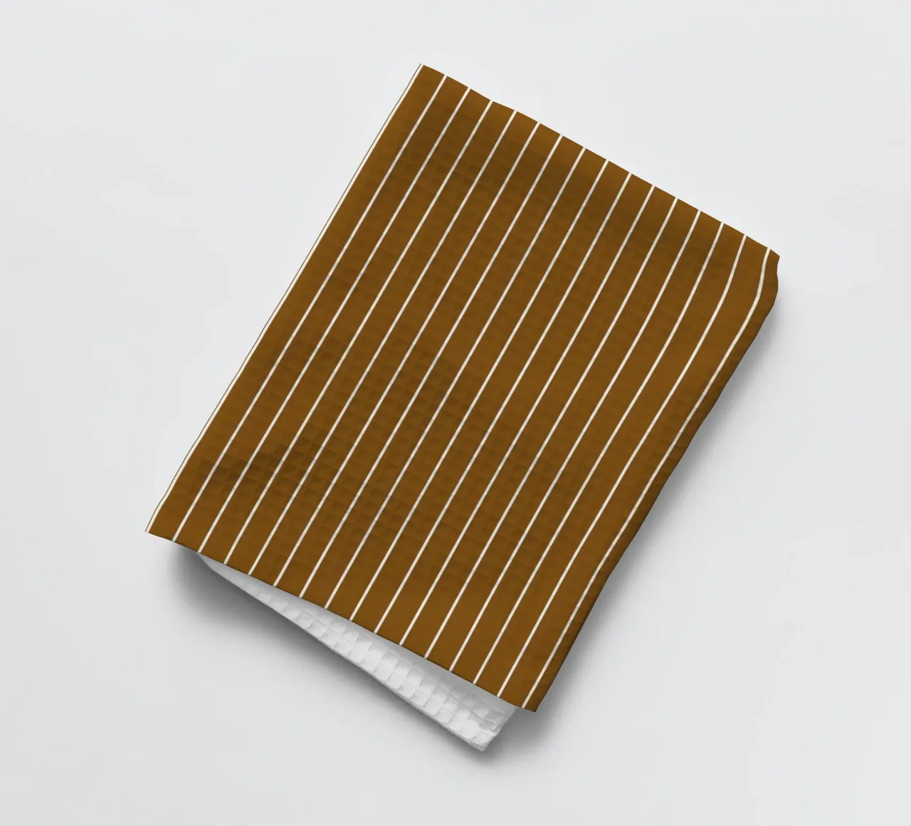 Minimal Basic Chic Classico Gessato | Bianco su Marrone Scuro canovaccio da cucina da Beauty in Simplicity