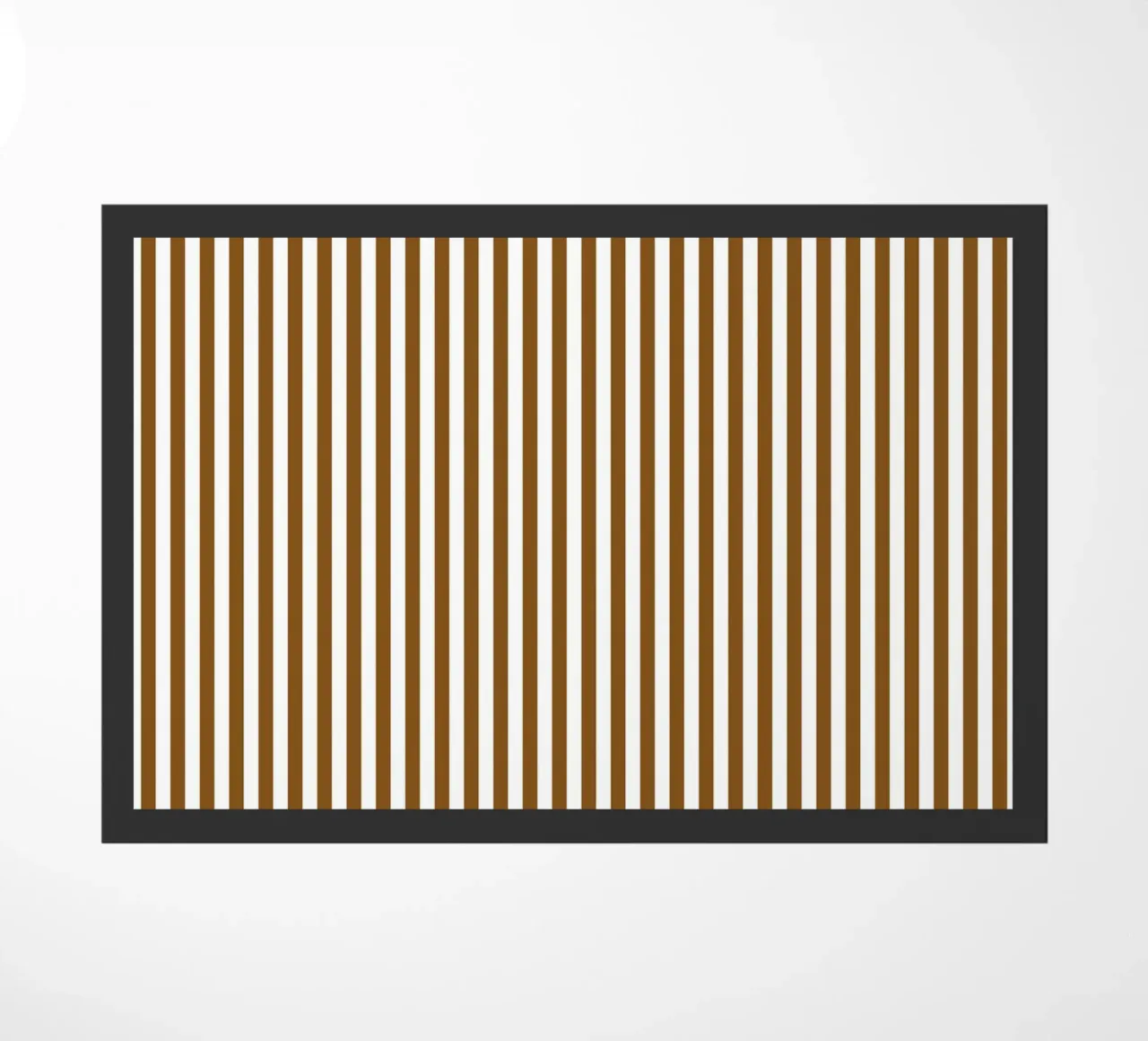 Chic Classic Bold Stripes 2 | Bianco e marrone cioccolato scuro zerbino da Beauty in Simplicity