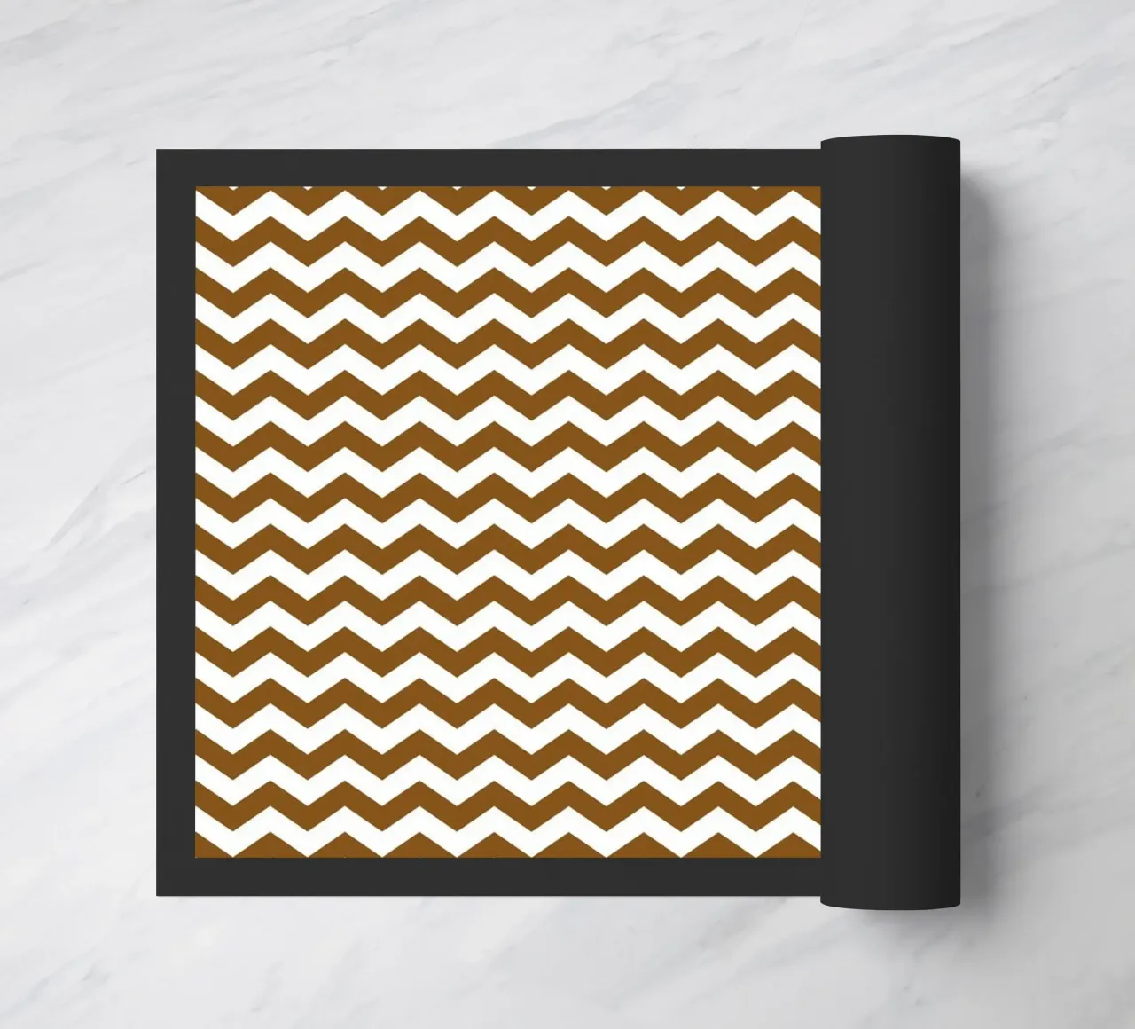 Minimal Chic Basic Standard Chevron | Blanco y Marrón Oscuro felpudo de Beauty in Simplicity