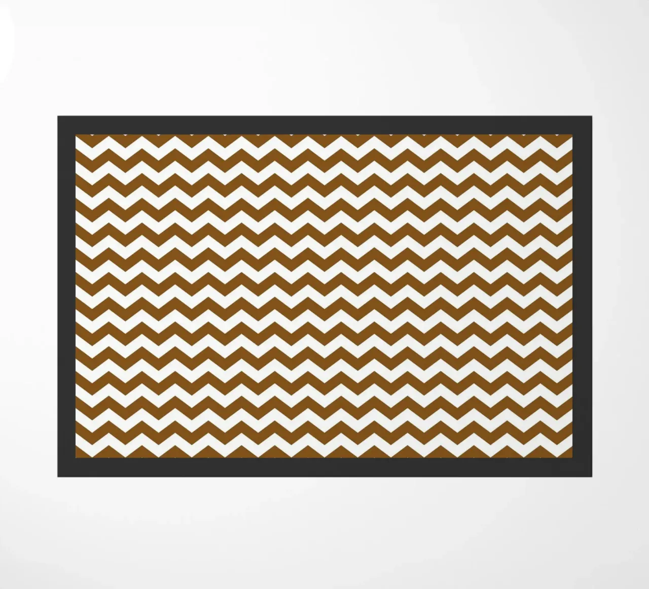 Minimal Chic Basic Standard Chevron | Bianco e marrone scuro zerbino da Beauty in Simplicity