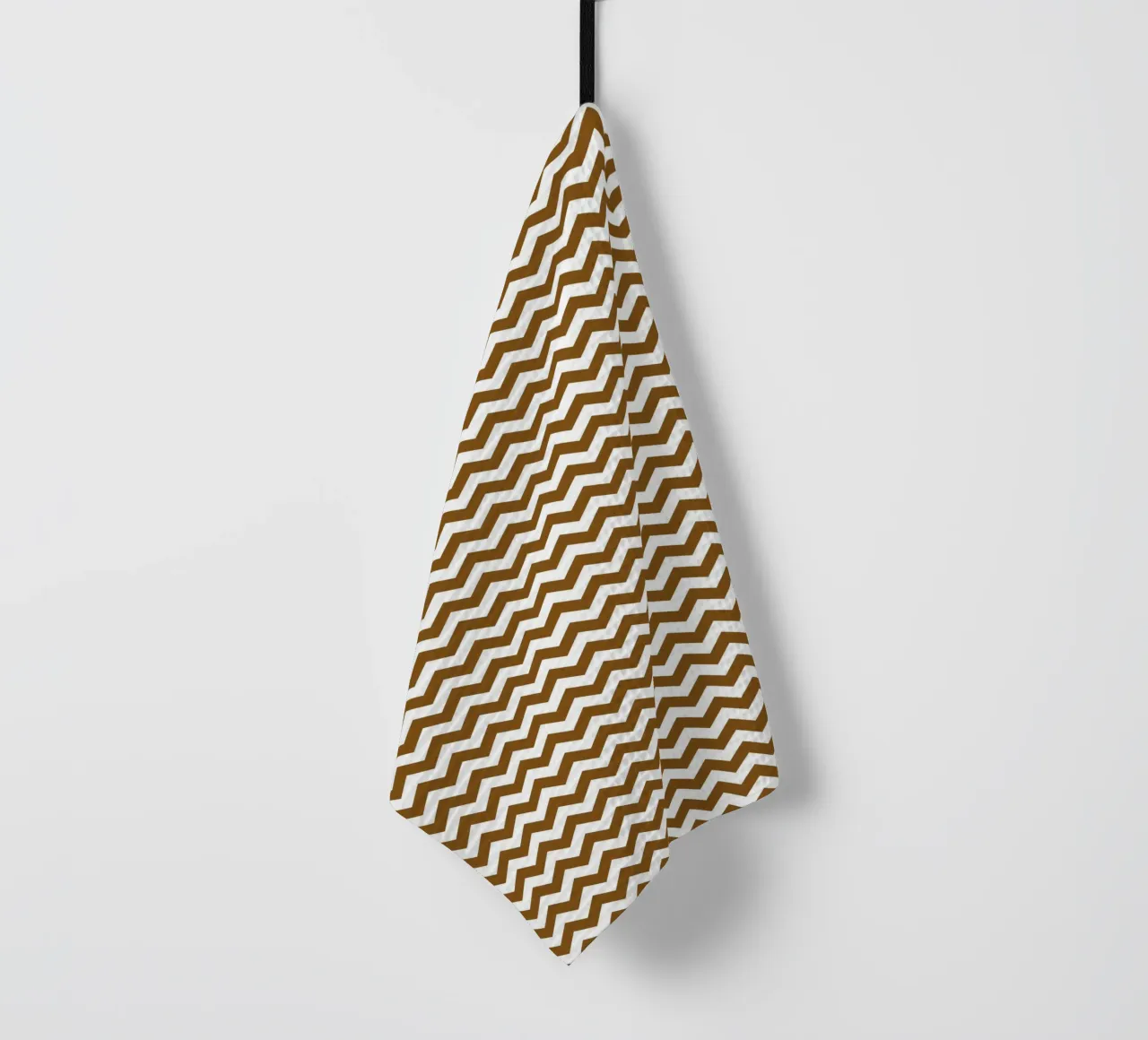 Minimal Chic Basic Standard Chevron | Blanc et Marron foncé torchon de Beauty in Simplicity