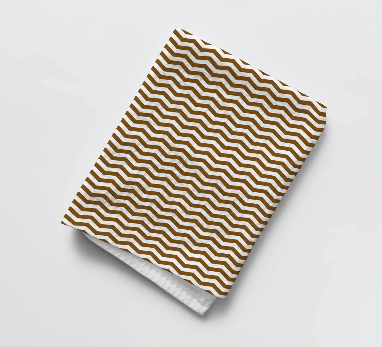 Minimal Chic Basic Standard Chevron | Blanc et Marron foncé torchon de Beauty in Simplicity