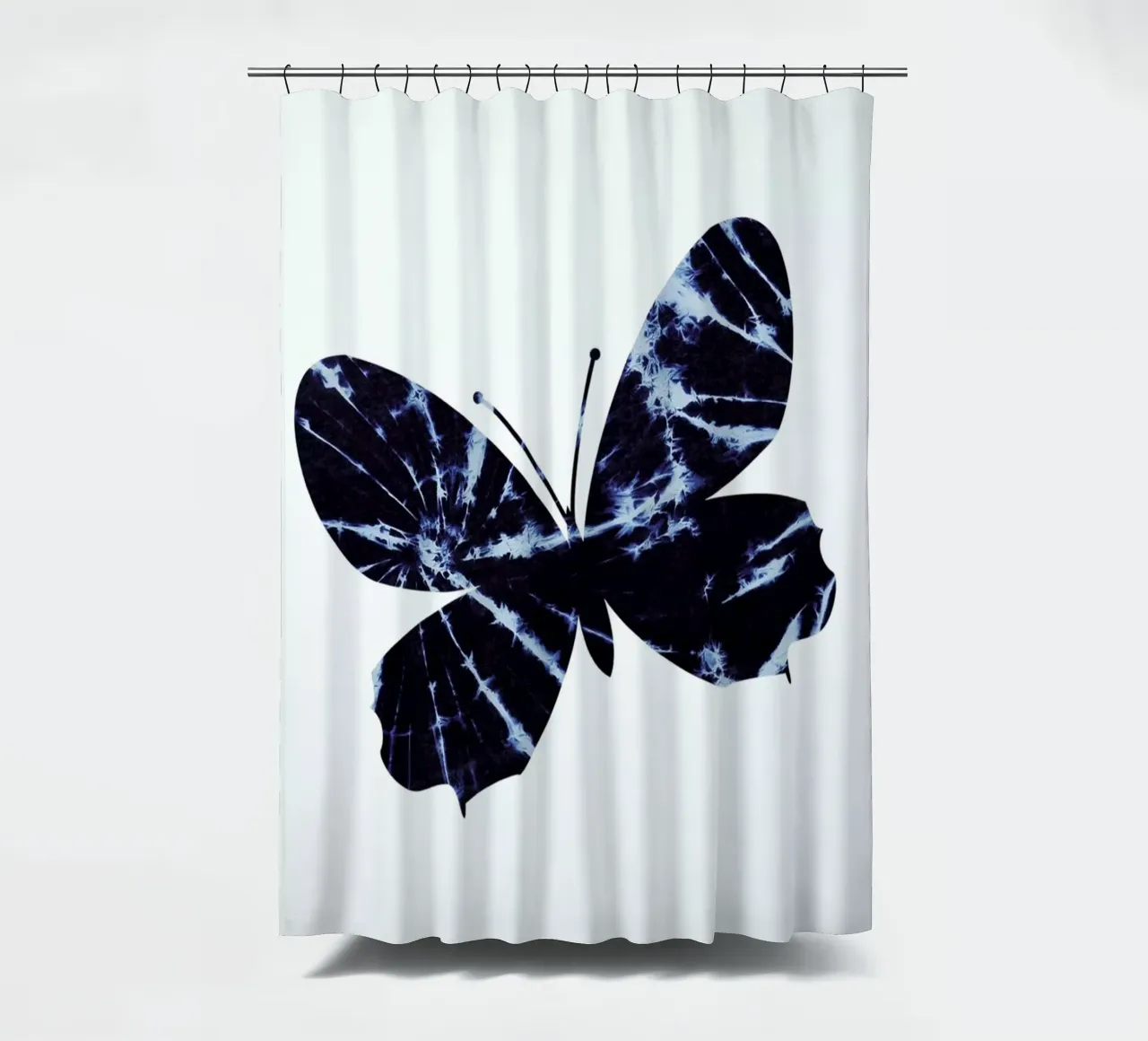 Batik Butterfly shower curtain by XOXO Arte