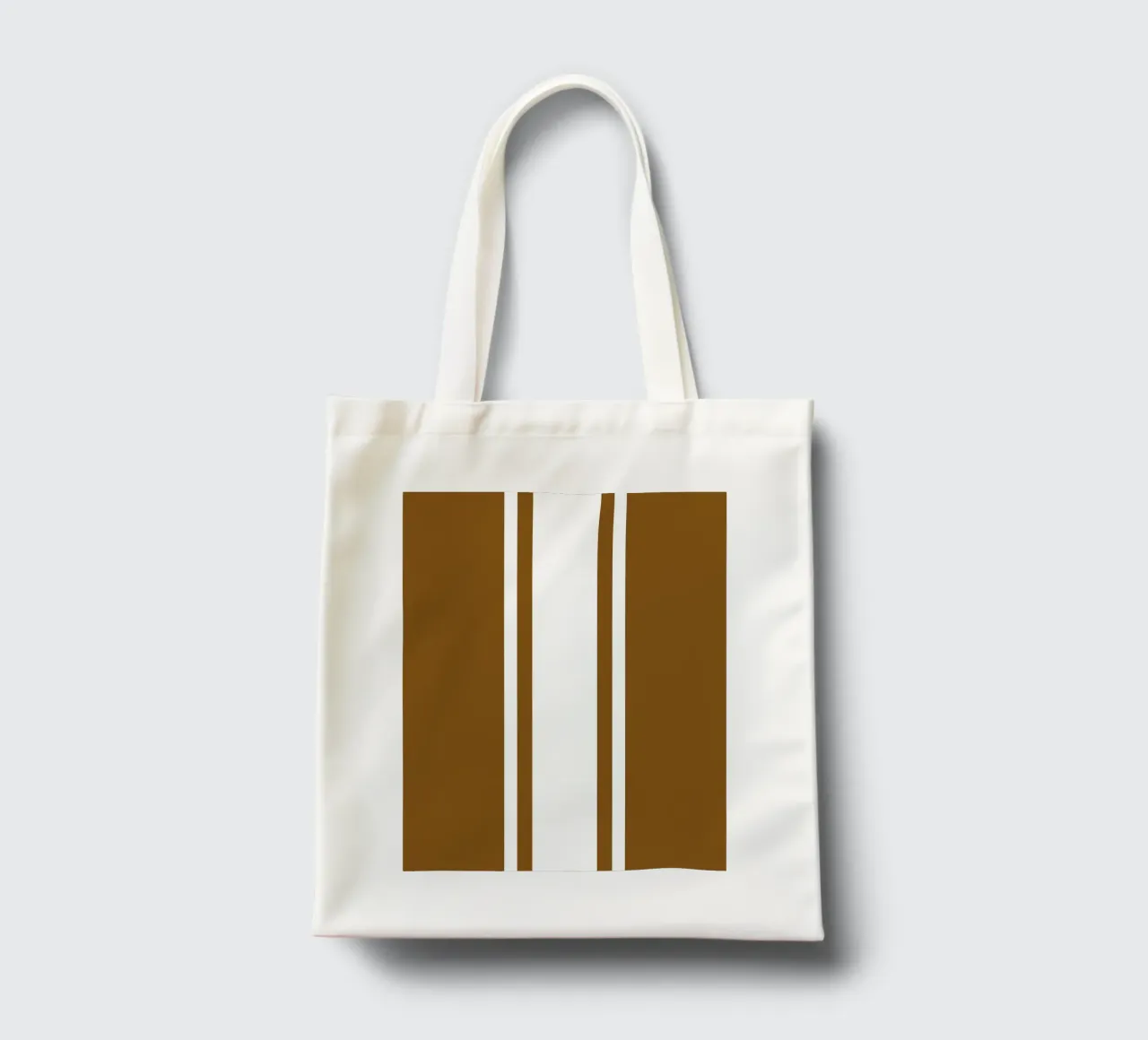 Basic Chic Scandi a righe centrate 1 | Bianco su marrone scuro borsa in juta da Beauty in Simplicity