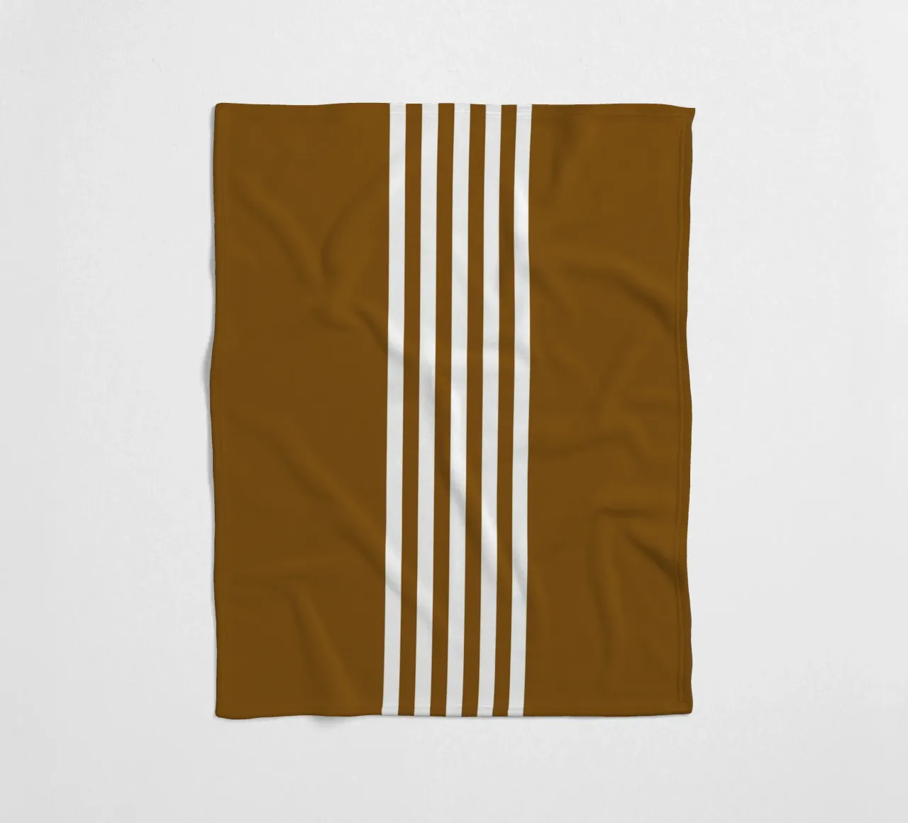 Basic Scandinavian Centered Stripes 2 | Weiß auf Dunkelbraun Fleecedecke von Beauty in Simplicity