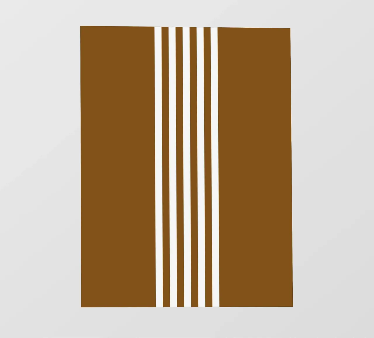 Basic Scandinavian Centered Stripes 2 | Weiß auf Dunkelbraun PVC Plane von Beauty in Simplicity