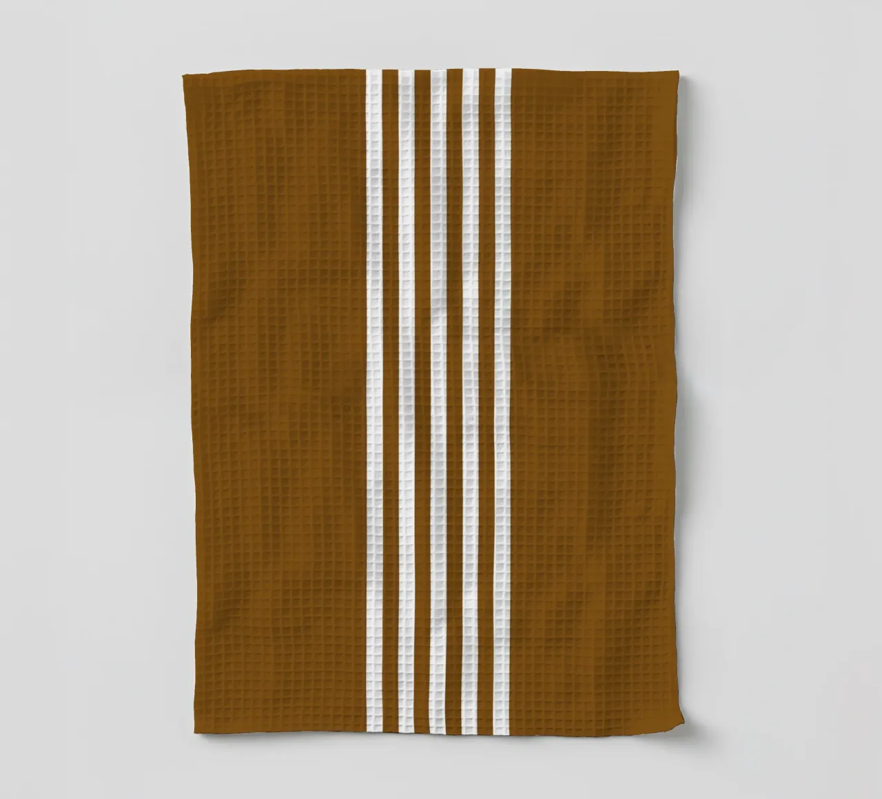 Basic Scandinavian Centered Stripes 2 | Weiß auf Dunkelbraun Geschirrtuch von Beauty in Simplicity