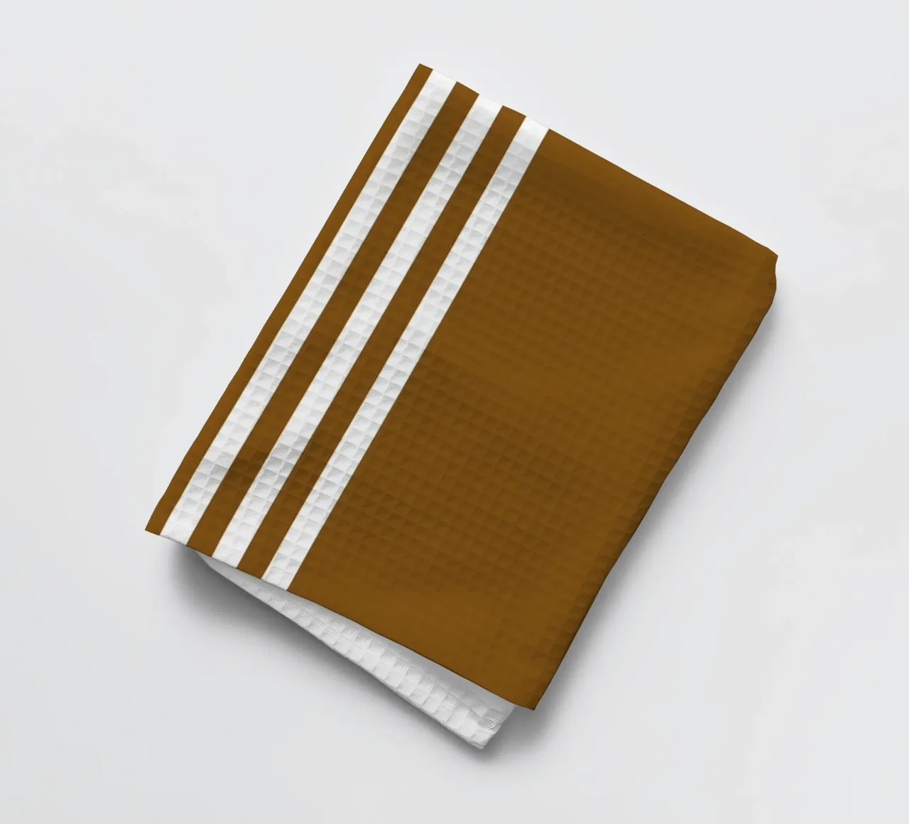 Basic Scandinavian Centered Stripes 2 | Weiß auf Dunkelbraun Geschirrtuch von Beauty in Simplicity