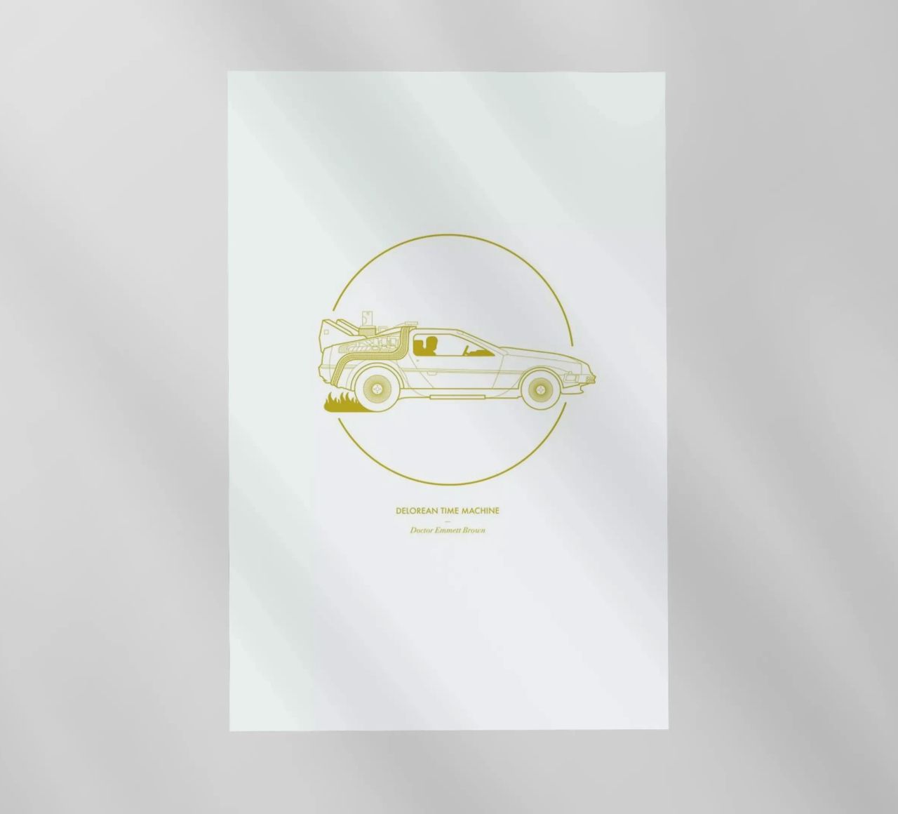 Delorean Time Machine pellicola backlit da Dean Smith