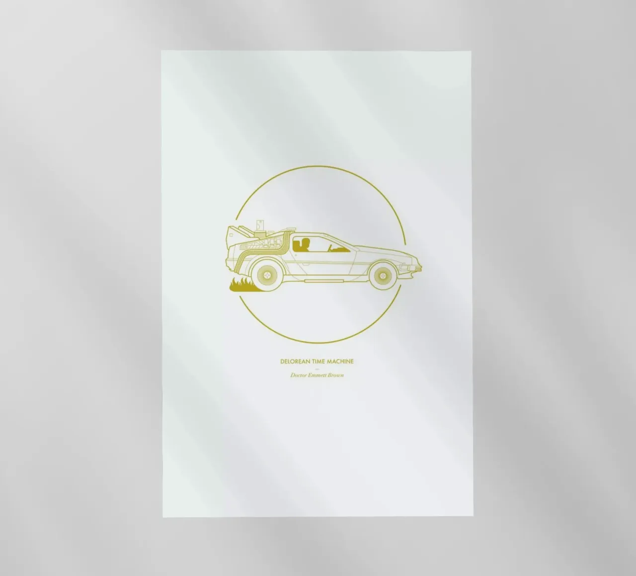 Delorean Time Machine pellicola backlit da Dean Smith