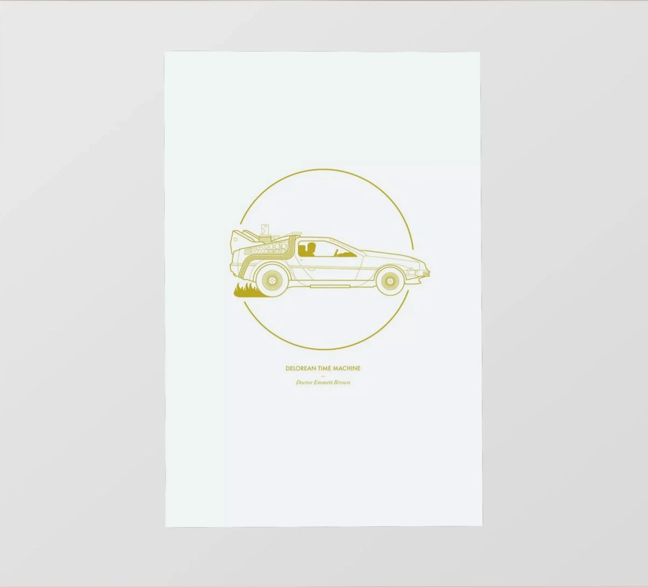 Delorean Time Machine pellicola backlit da Dean Smith