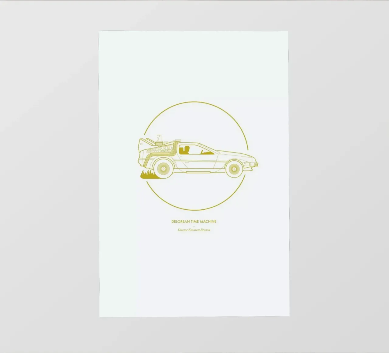 Delorean Time Machine backlit film by Dean Smith