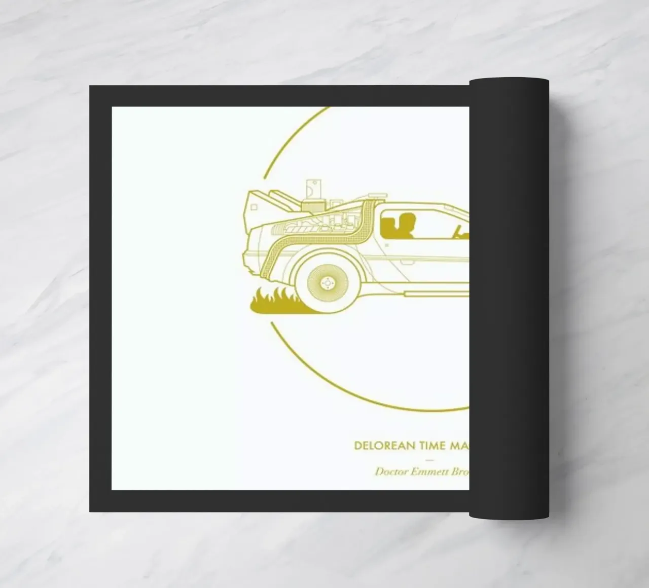 Delorean Time Machine doormat by Dean Smith