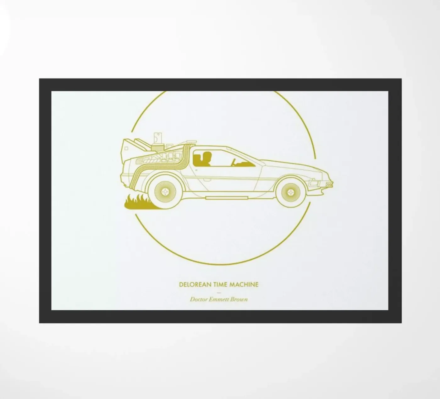 Delorean Time Machine deurmat van Dean Smith