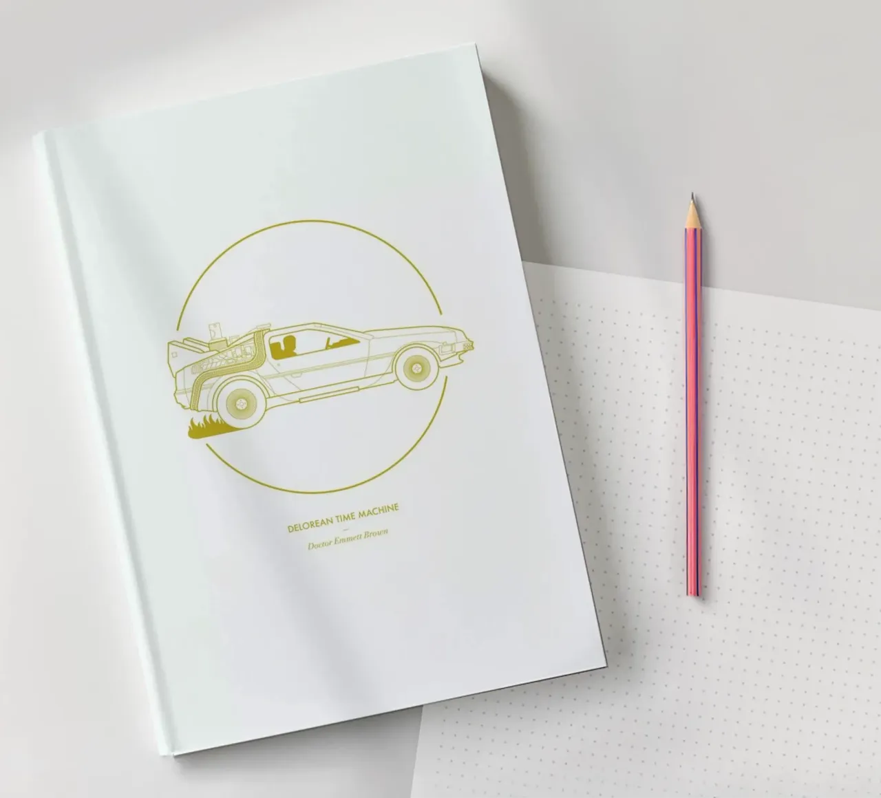 Delorean Time Machine notebook by Dean Smith