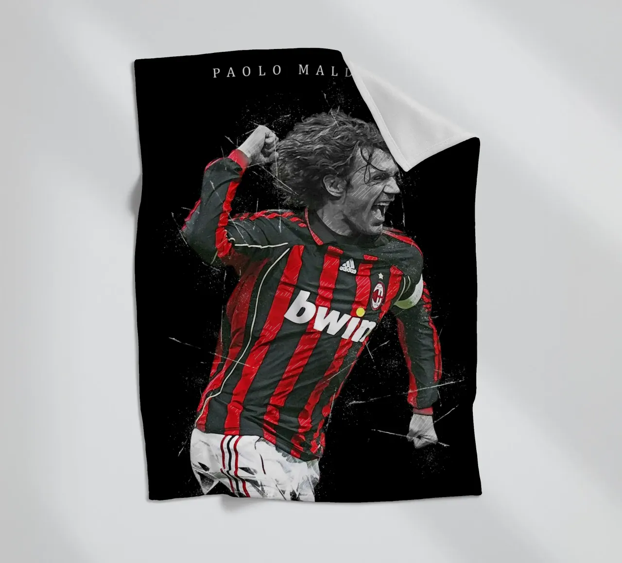 Paolo Maldini 1 coperta in pile da tenten