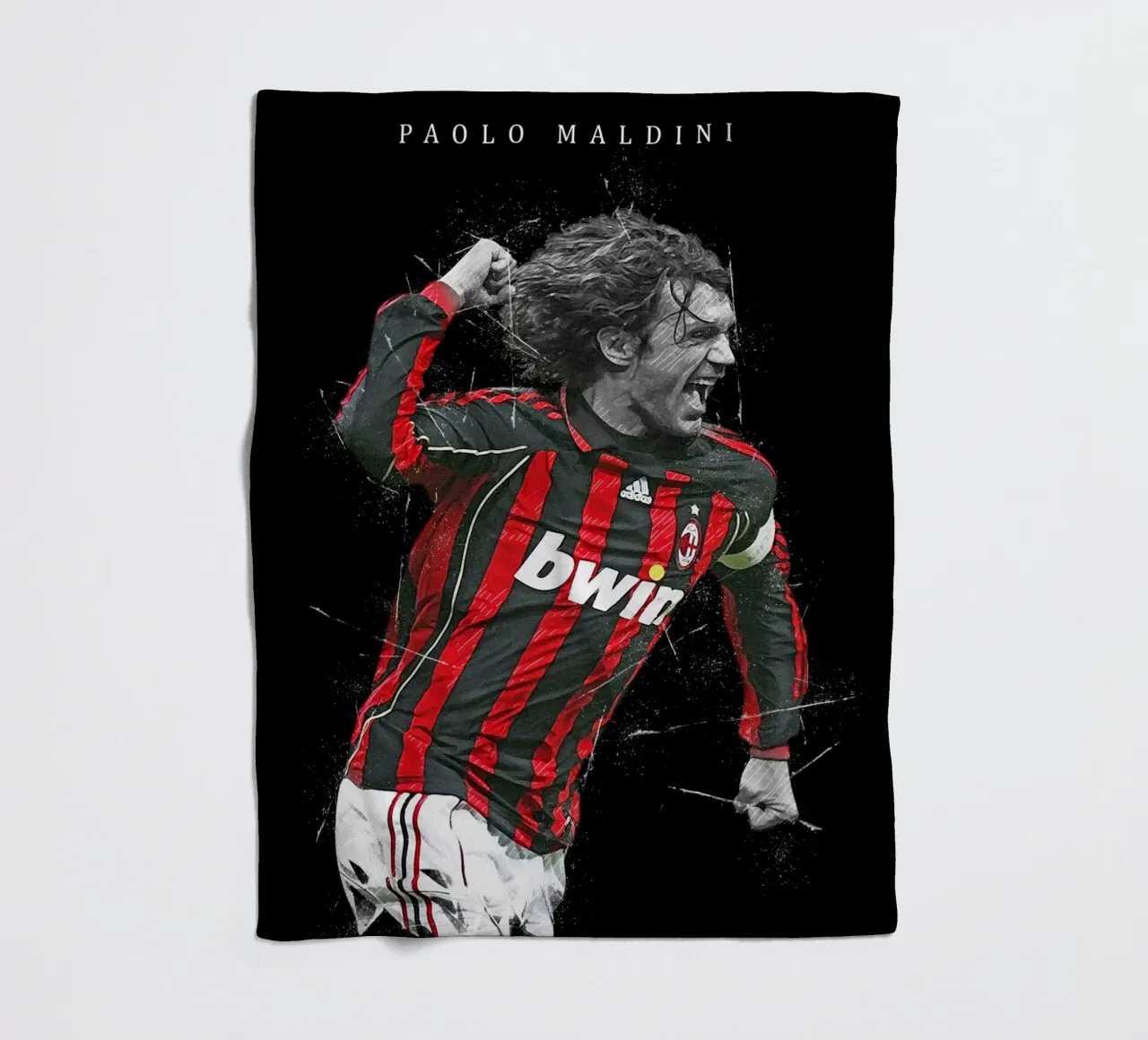 Paolo Maldini 1 coperta in pile da tenten