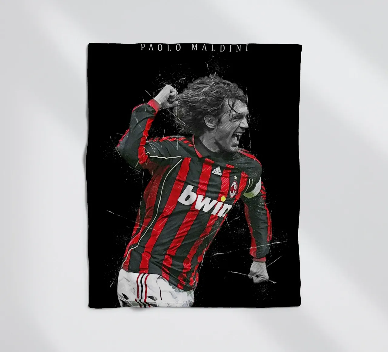 Paolo Maldini 1 coperta in pile da tenten