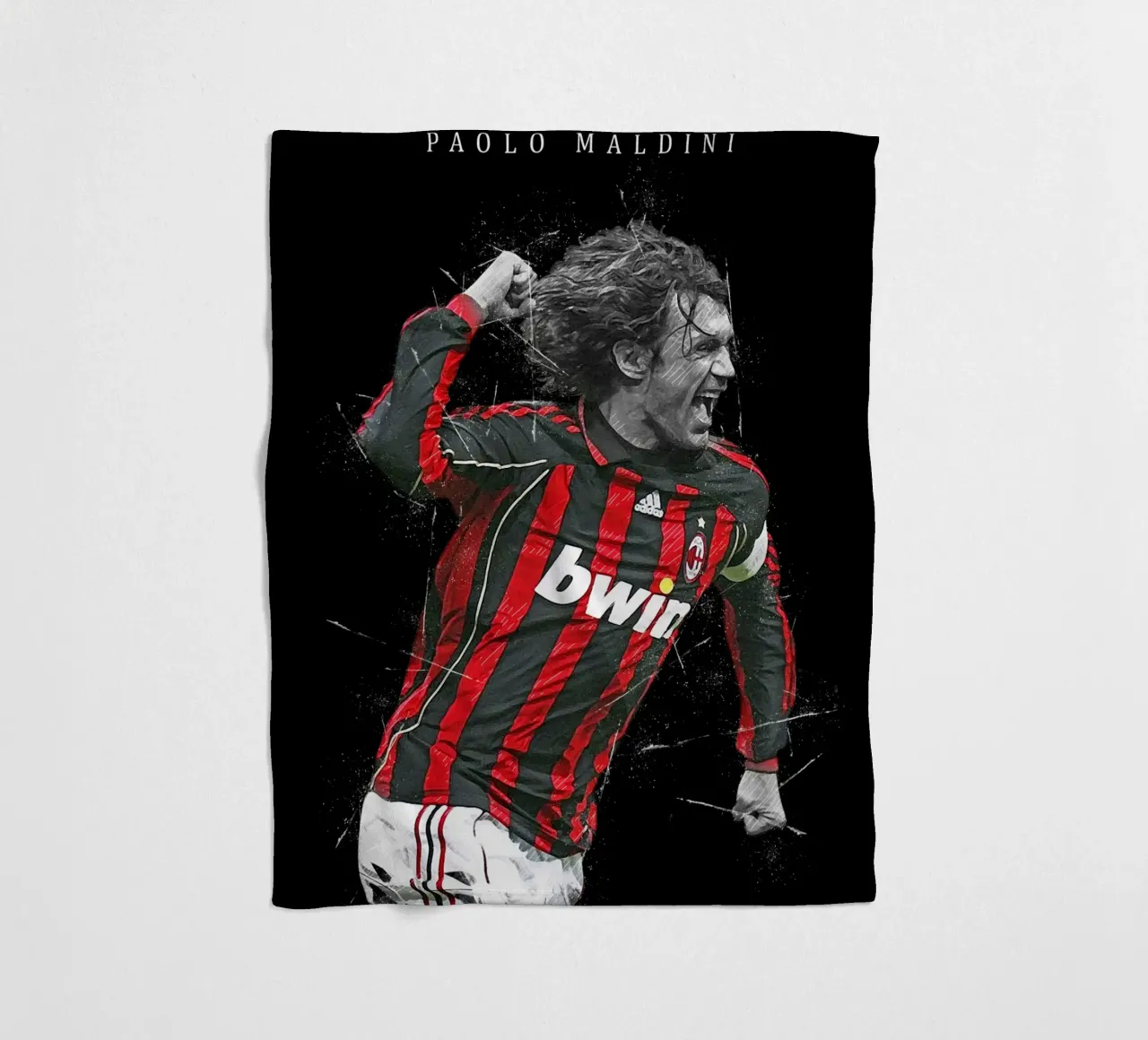 Paolo Maldini 1 coperta in pile da tenten