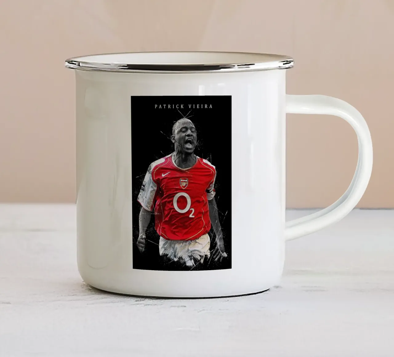 Patrick Vieira tazza in smalto da tenten