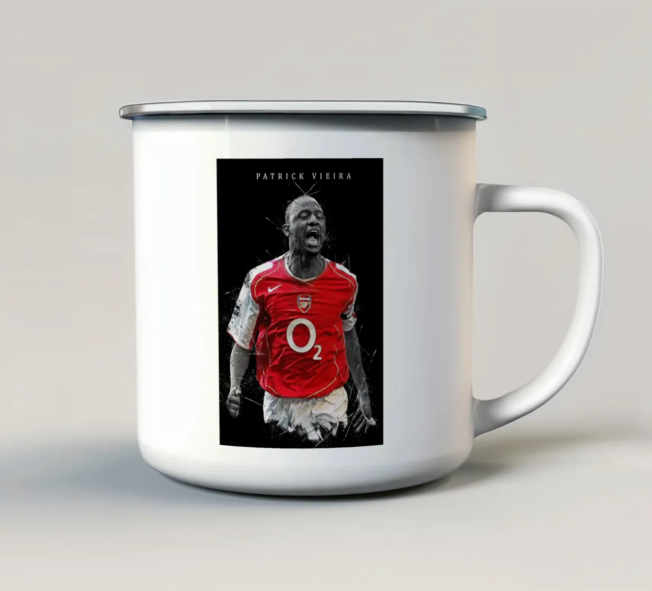 Patrick Vieira tazza in smalto da tenten