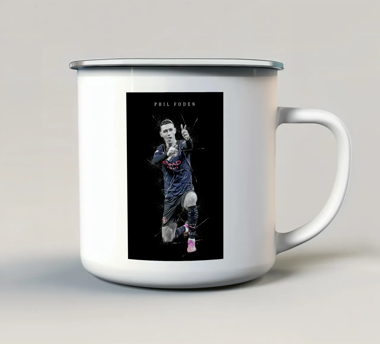 Phil Foden tazza in smalto da tenten