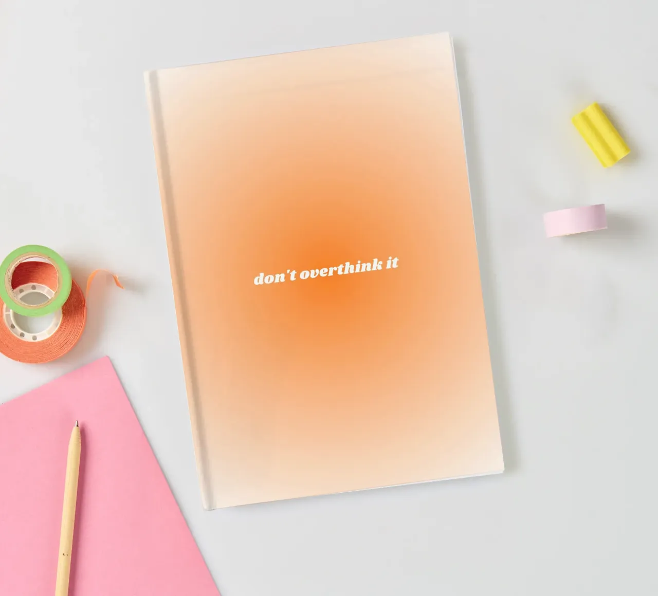 Don't overthink it quote notebook by Paigaam Studio
