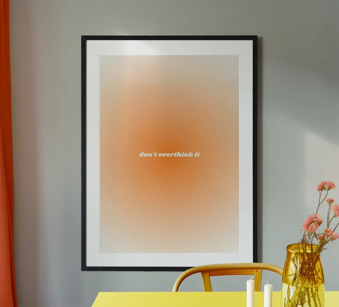 Don't overthink it quote hahnemühle by Paigaam Studio