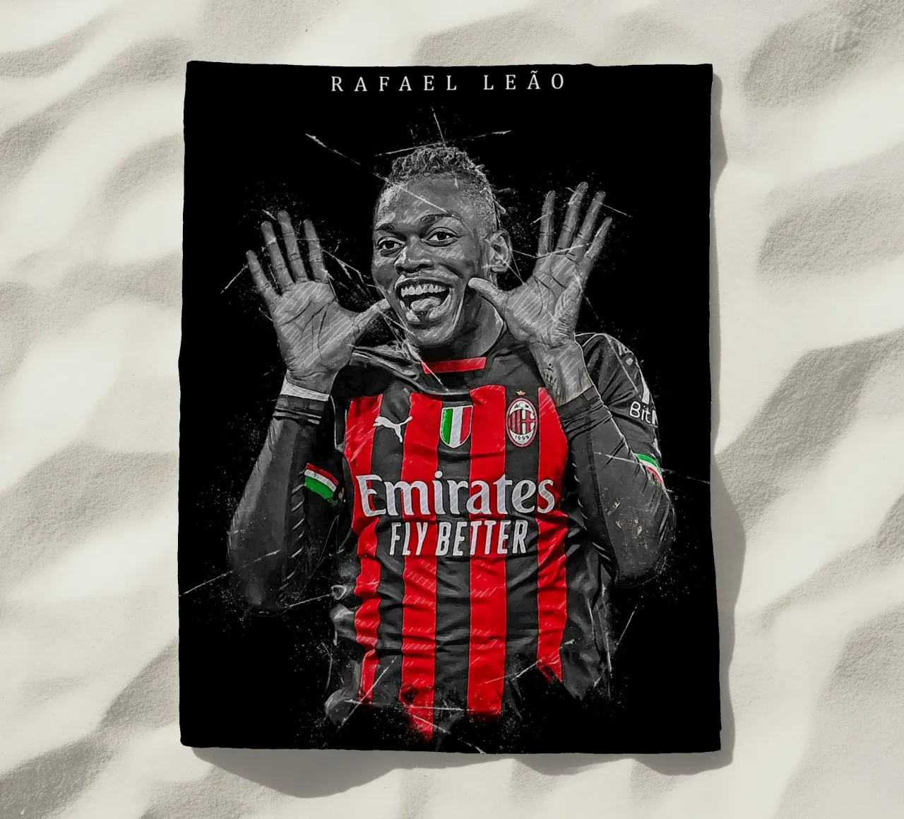 Rafael Leão beach towel by tenten