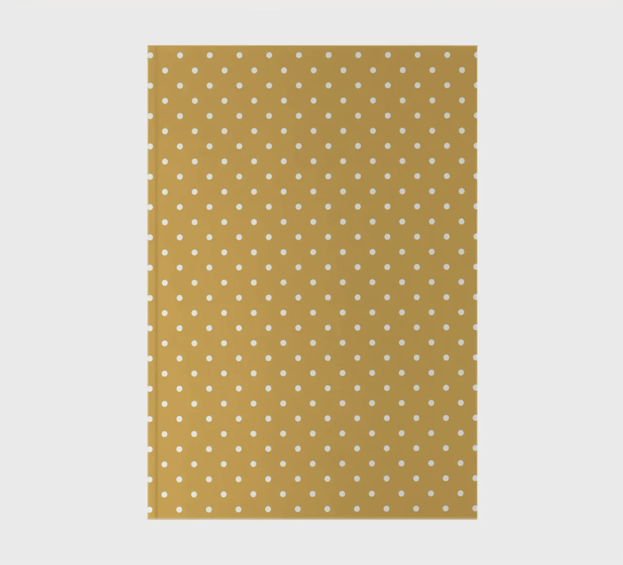 Minimal Basic Classic Polka Dots | White on Mustard Yellow notebook by Beauty in Simplicity