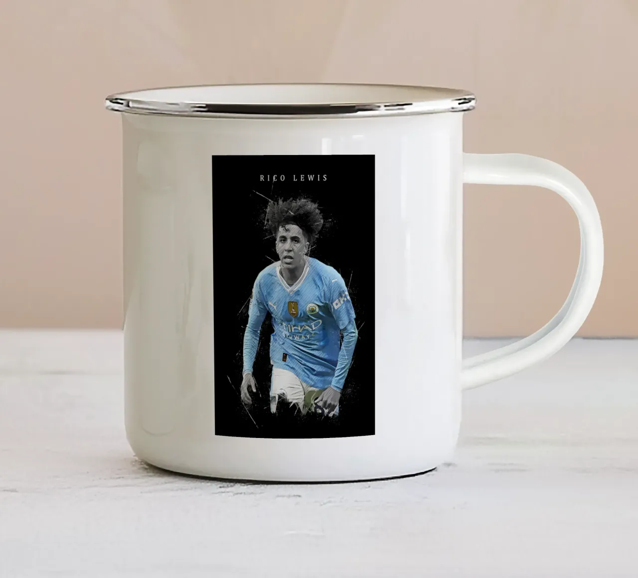 Rico Lewis tazza in smalto da tenten