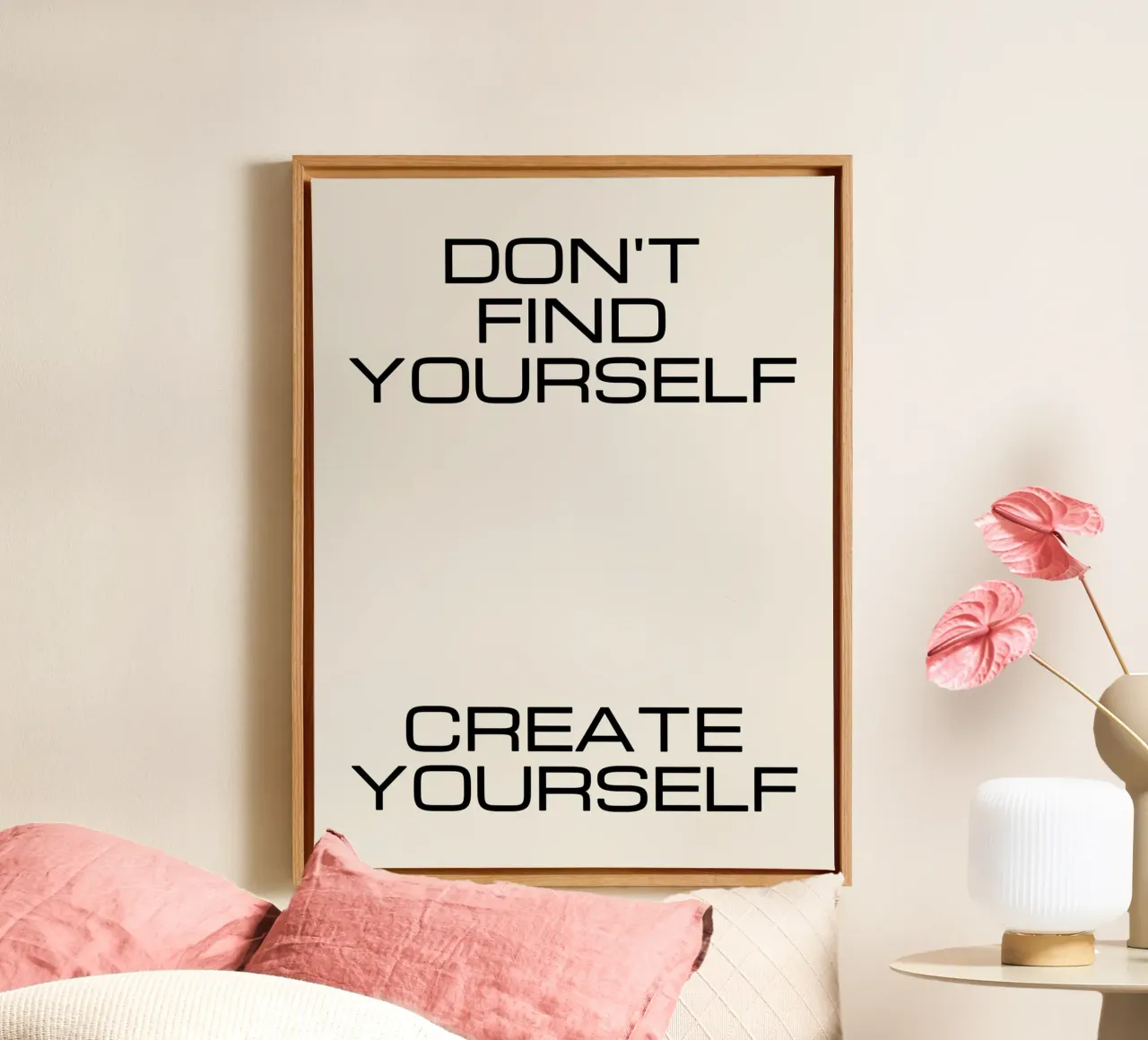 Finden Sie sich nicht selbst erschaffen Sie sich Zitat Leinwand von Paigaam Studio