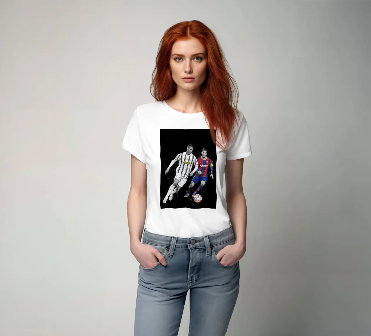 Ronaldo And Messi t-shirt da tenten