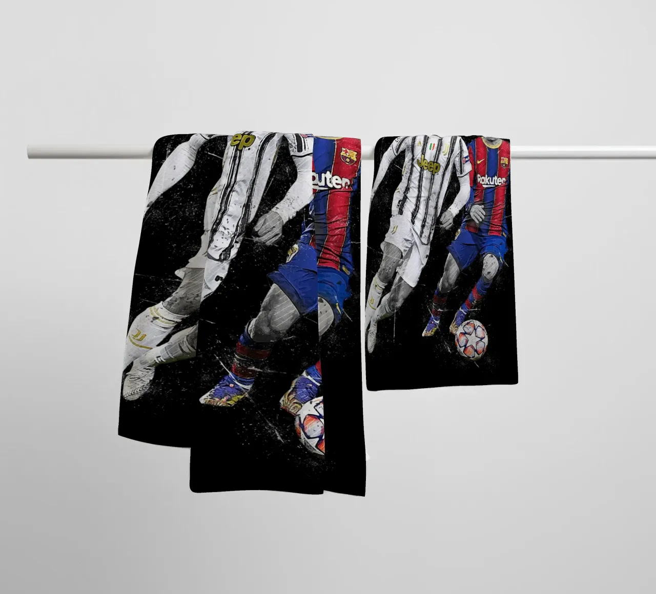 Ronaldo And Messi asciugamano da bagno da tenten