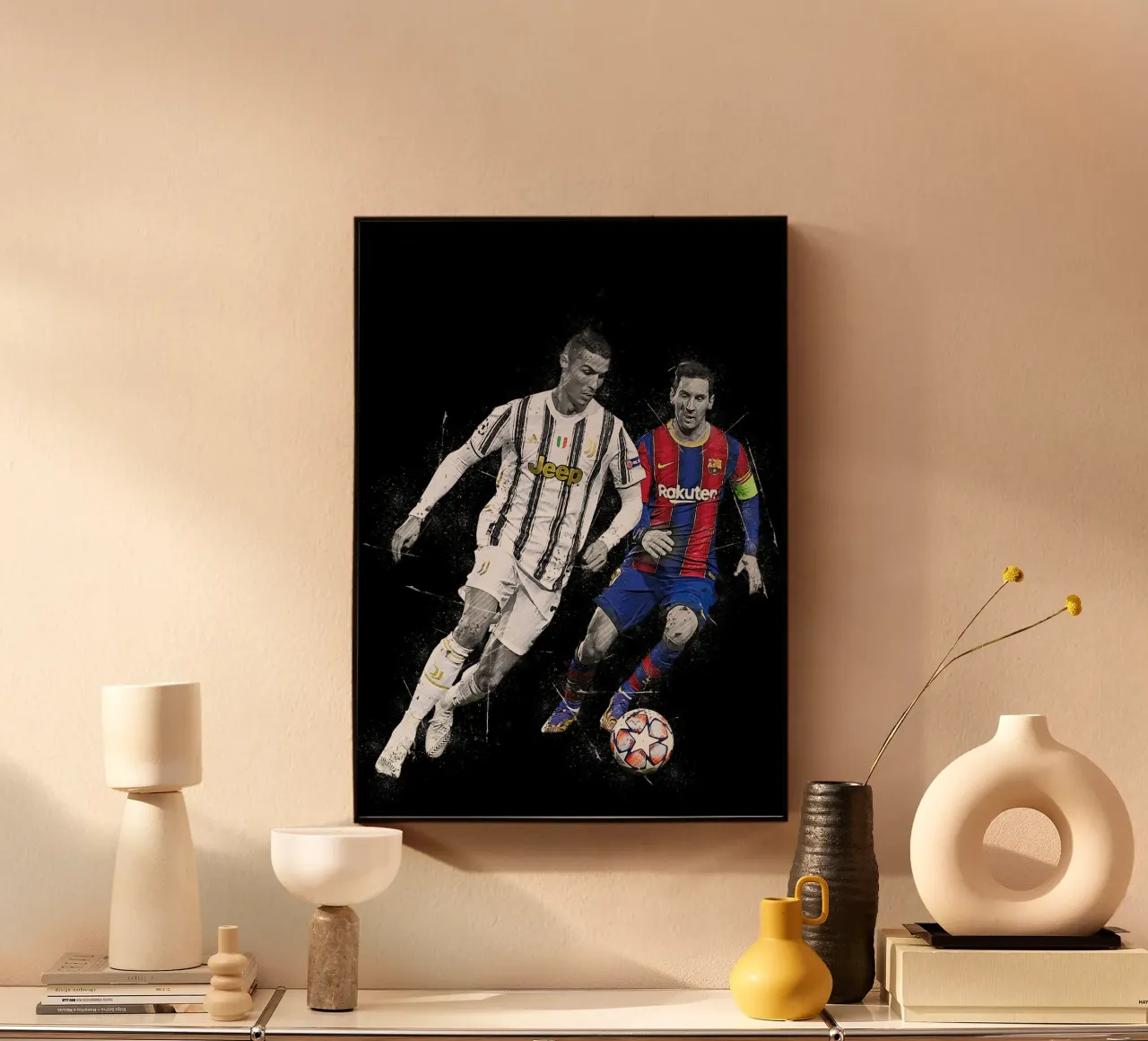 Ronaldo And Messi alluminio dibond da tenten